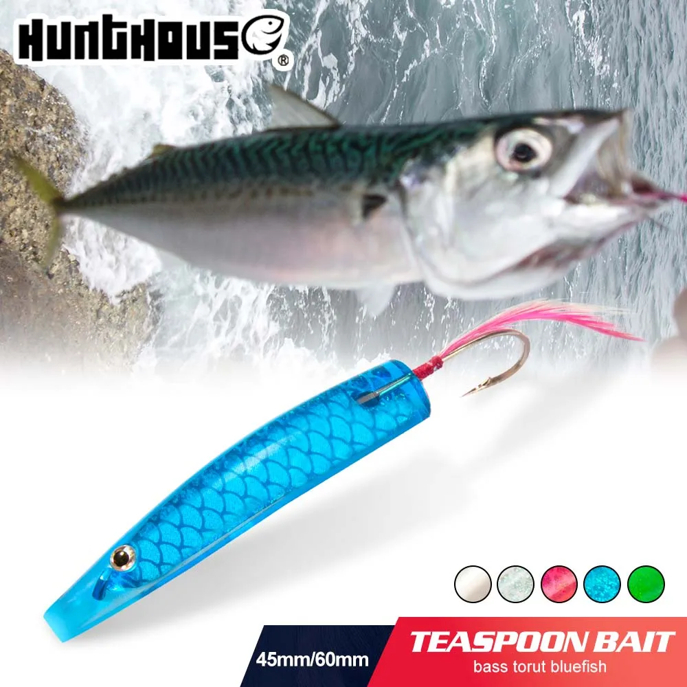 

Hunthouse Fishing Hard Lure plastic 45mm/60mm SURF YUMIZUNO floating spoon bait trolling spinning surf for bass pike sardine