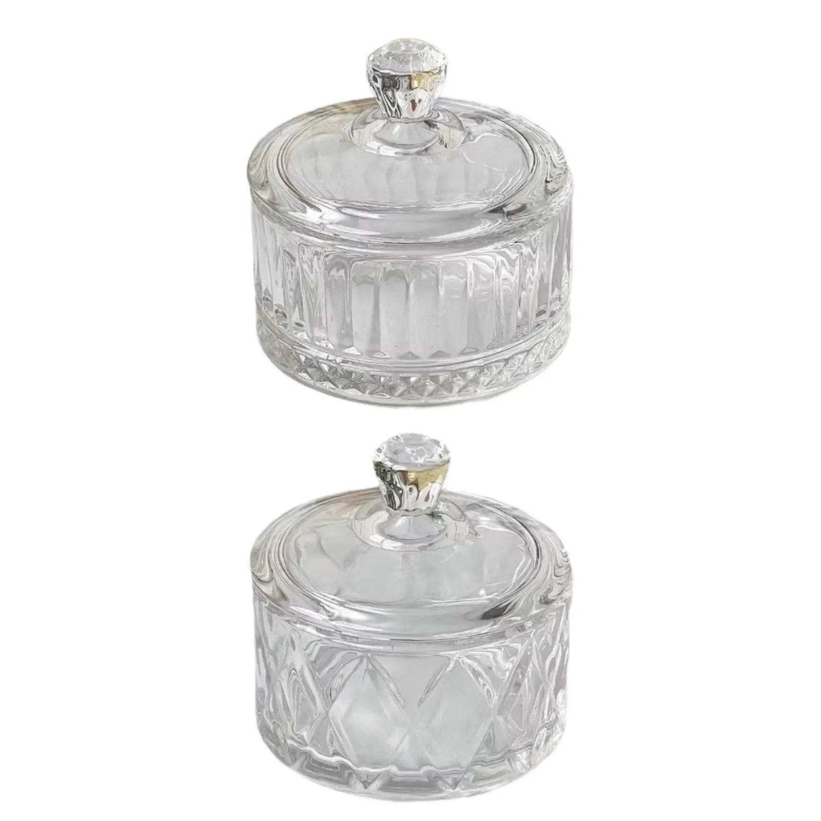 Candy Sweet Jar Vanity Jewelry Box Storage Sugar Bowl Clear Dish for Kitchen Wedding Birthday Restaurant Dining Table