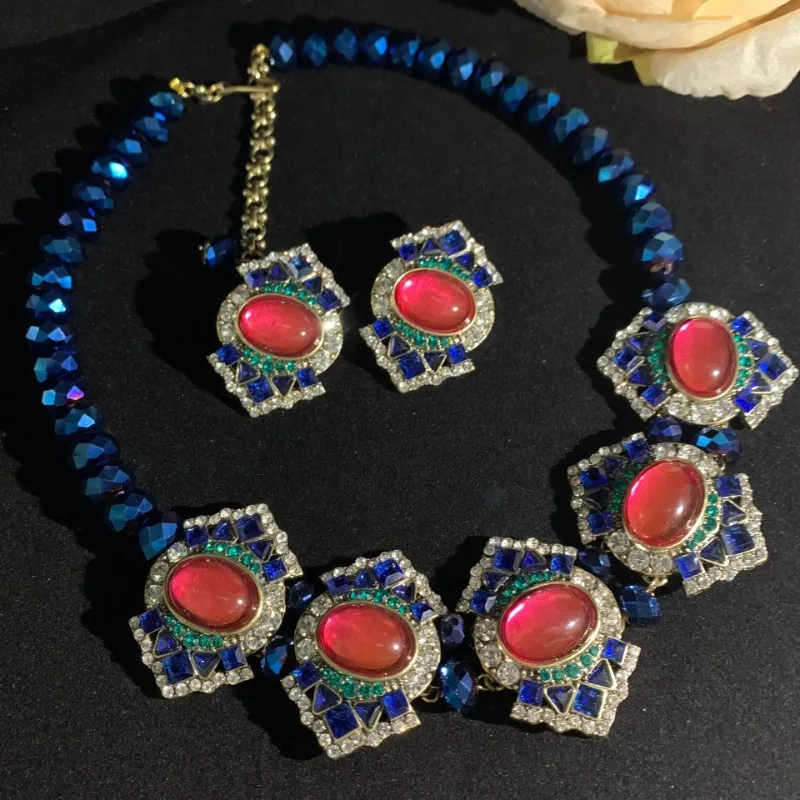 

Timeless Wonder Geo Beaded Zircon Necklace for Women Designer Jewelry Goth Runway Rare Top Luxury Brand Vintage Party 2611