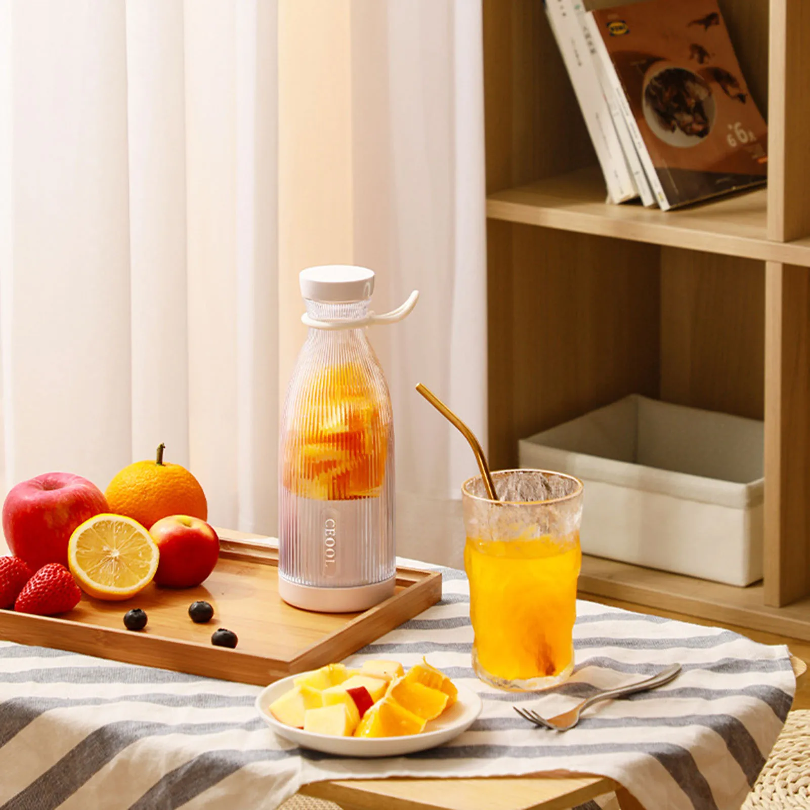 

Portable Electric Juicer Bottle Wireless Charging Blender Mini Fruit Mixers Extractors Food Milkshake Multifunction Juice Maker
