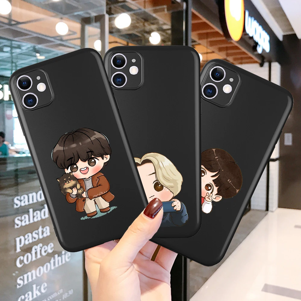 

2022 Agust D suga king cute kpop cartoon for IPhone 13 12 Pro Max 5 6 6S 7 8 SE 2020 Plus X XS XR 11 Pro Max Phone Case coque