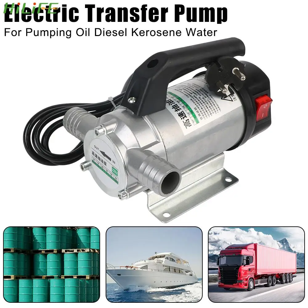 

12V 220V Electric Transfer Pump For Pumping Oil Diesel Kerosene Water 50L/min Automatic Fuel 380W EU Plug