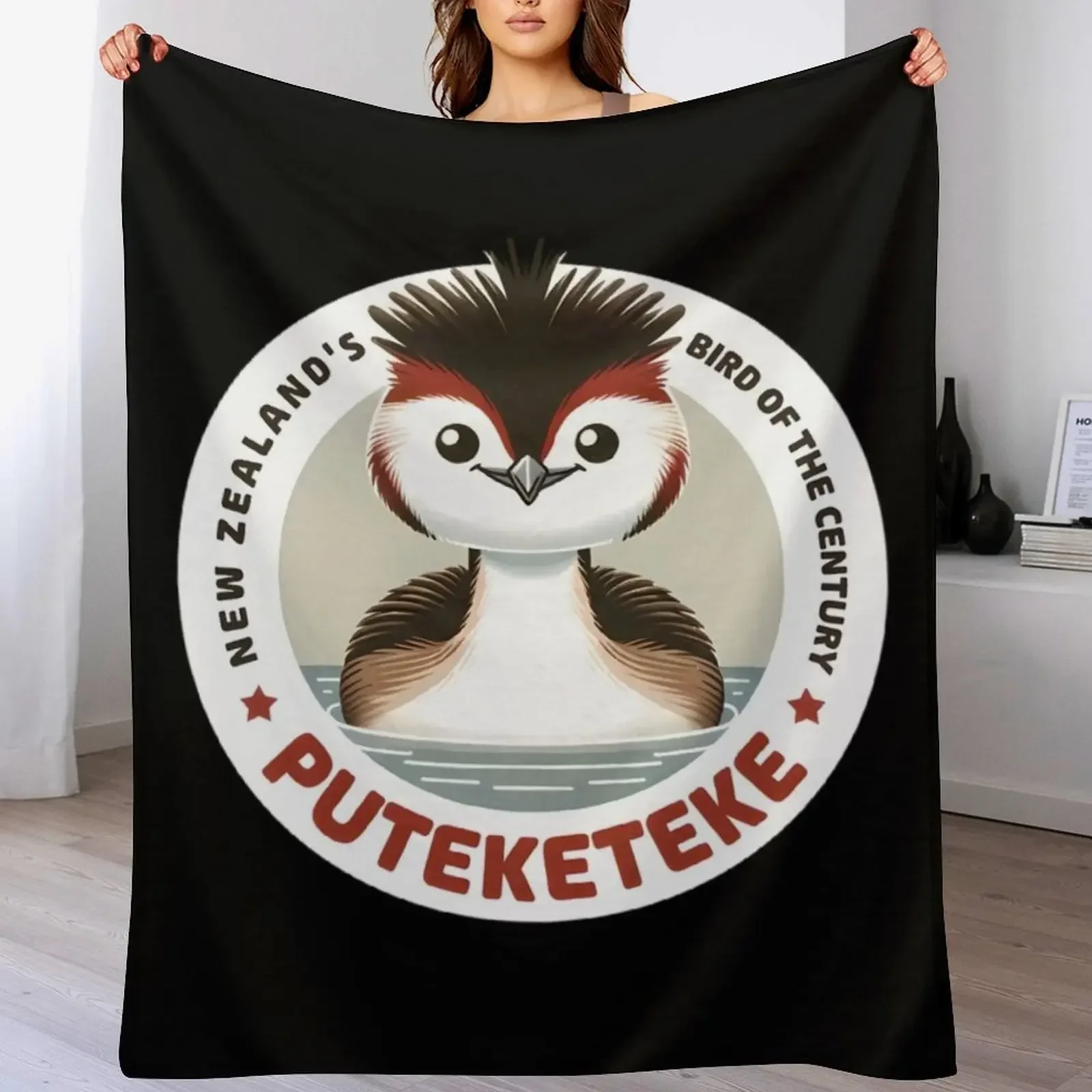 Одеяло Puteketeke Bird птица новозеландского века индивидуальное украшение для кровати