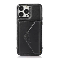 for apple iphone 12 mini 13 pro max xs xr pu leather portable phone case with kickstand function magnetic card wallet cover