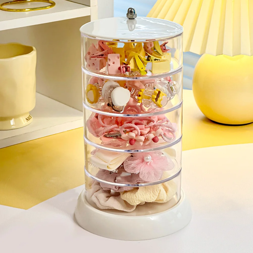 

Desktop Earring Box Rotation Jewelry Case Multi-layer Jewelry Storage Box