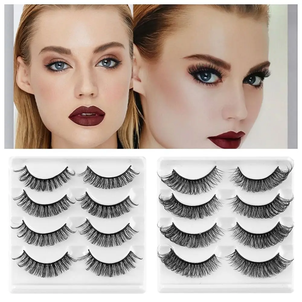 

Natural Long Fluffy Multilayers Crisscross Shiny eyelashes Eye Lash Extension Faux Mink Hair Russian False Eyelashes