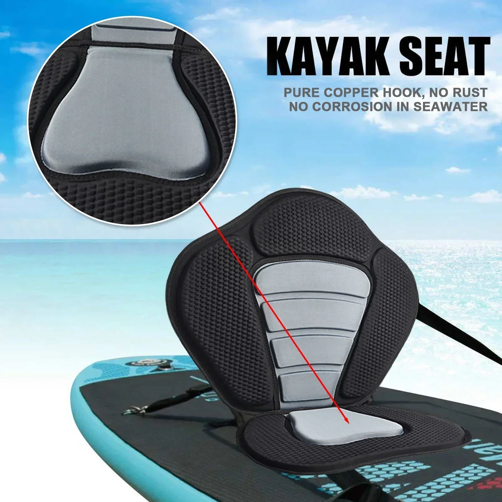 

Paddle Board Seat Canoe Seat Back Support Can Sit On The Top Canoe Seat And Backrest Adjustable Strap For Kayaking And Paddlebo