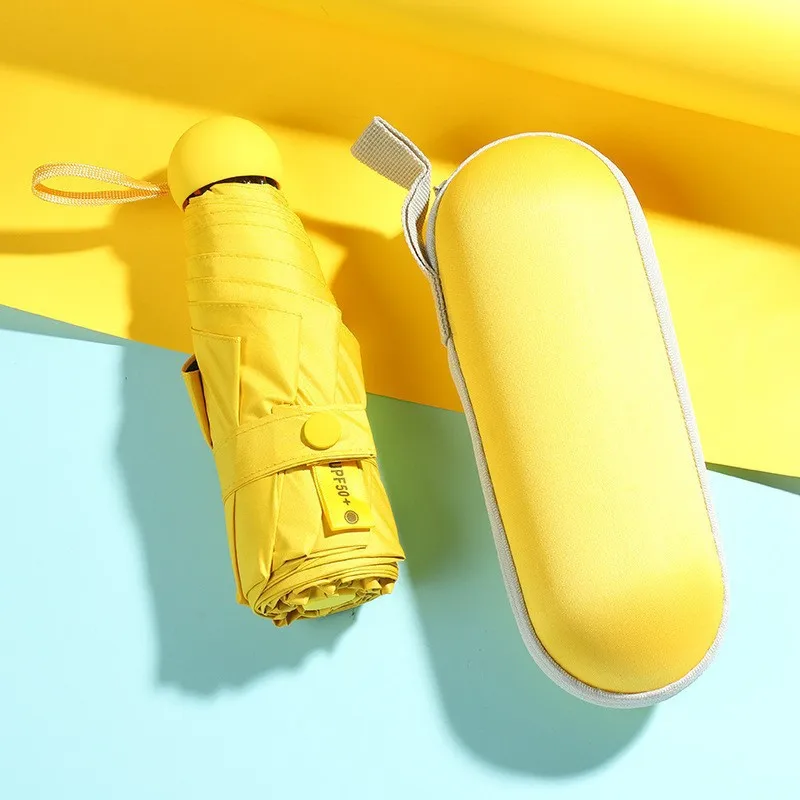 

Мини-капсульный зонт от солнца с защитой от УФ-лучей, Маленький Карманный Зонт, солнцезащитный и ультрафиолетовый