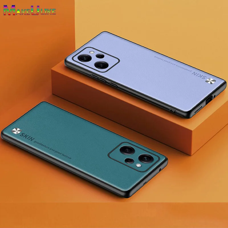 

Ultra Thin Leather Case for Xiaomi Redmi Note 12 Pro Case Silicone Bumper Shockproof Cover for Redmi Note 8 11S 10S 9S Pro Case