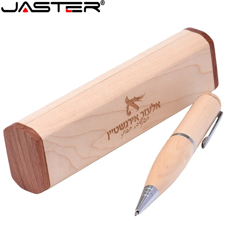 

JASTER Free Custom LOGO Wood USB 2.0 Advanced Custom Gift 64GB 32GB 16GB 4GB Flash Drive Photography Wedding Gift USB Stick