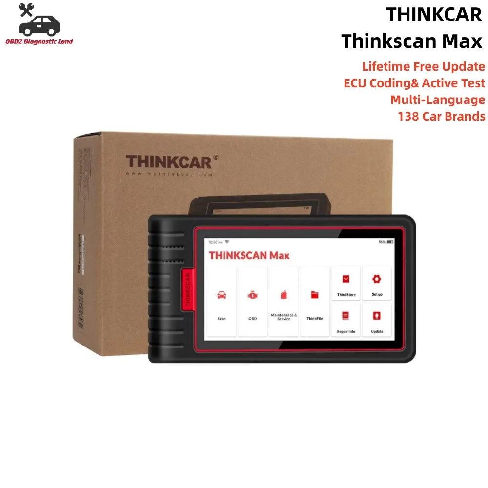 

2023 Newest Thinkcar Thinkscan Max OBD2 Diagnostic Tool Professional Full System Scanner Support ECU Coding & Active Test