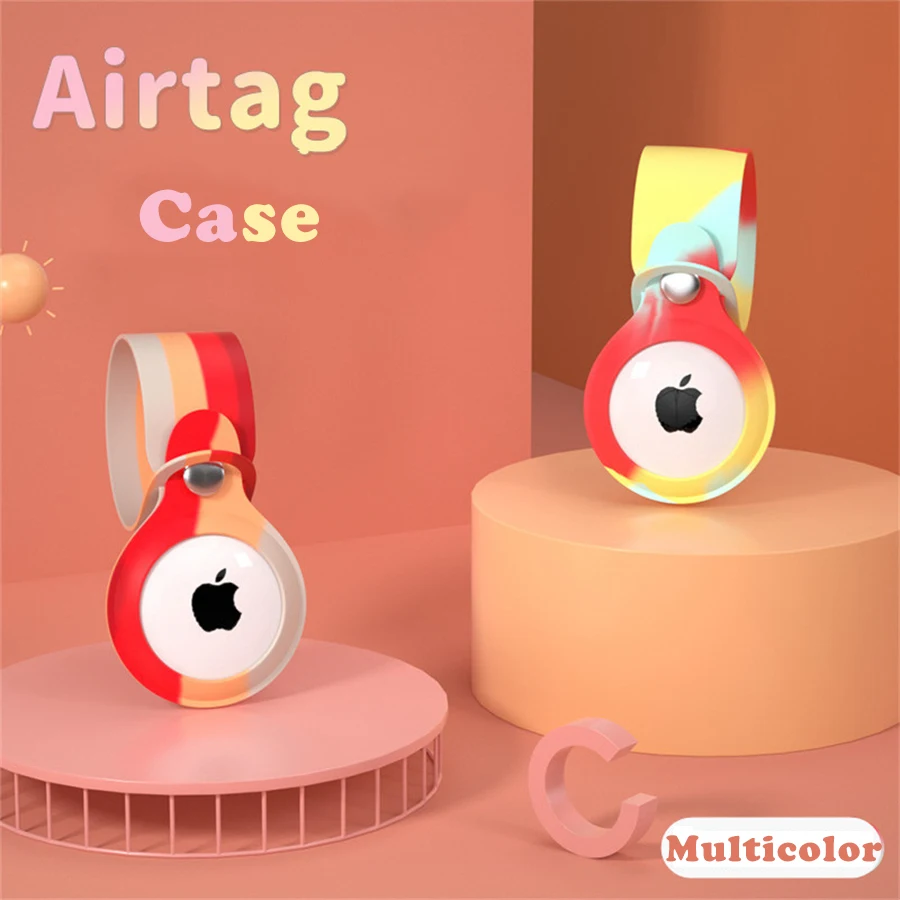 

Multi-Color Silicone Case for Apple Airtag Protective for Airtag Tracker Locator Device Anti-lost For airtag air tag Case llaver