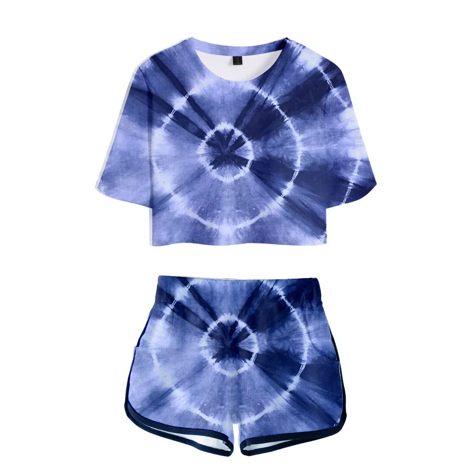 

Новые фонарики на завязках, сексуальные комплекты из двух предметов, женские летние крутые красочные психоделические Короткие топы с откры...