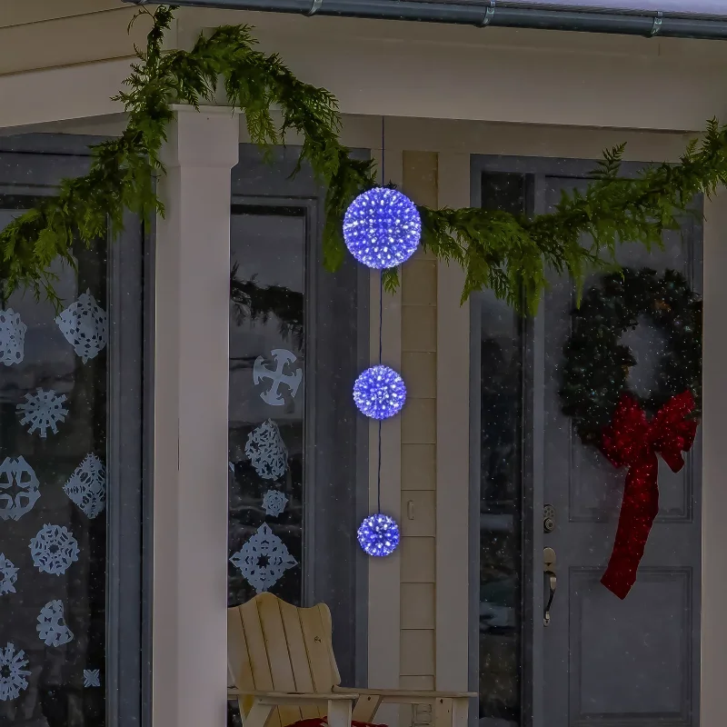 

3-Tier Ornament String Holiday Decoration with LED Lights Christmas Decorations for Home