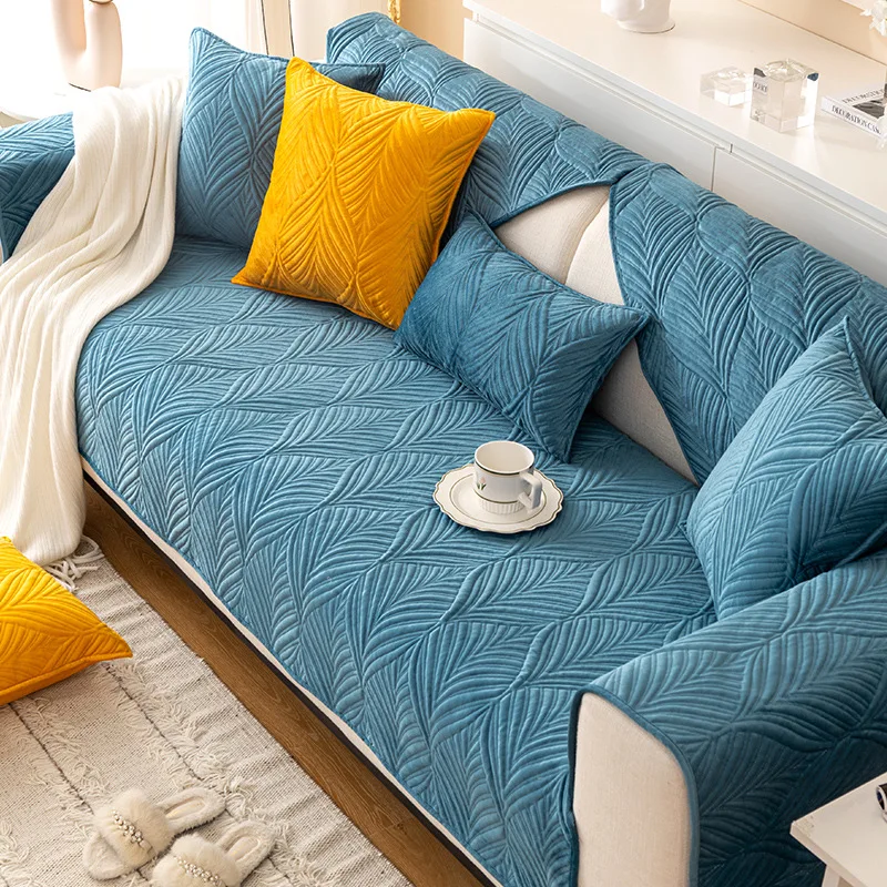 

Chair Cover Nordic Sofa Cushion Simple Modern Winter Short Plush Anti-skid Four Seasons General Leather Cloth Towel