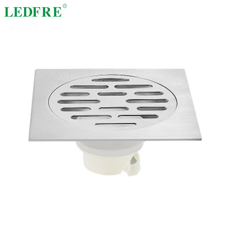 

LEDFRE 10CM*10CM Drain Floor Shower Tile Channel 304 Stainless Steel Bathroom Siphon Mesh Sink Strainer GarageHair LF66006