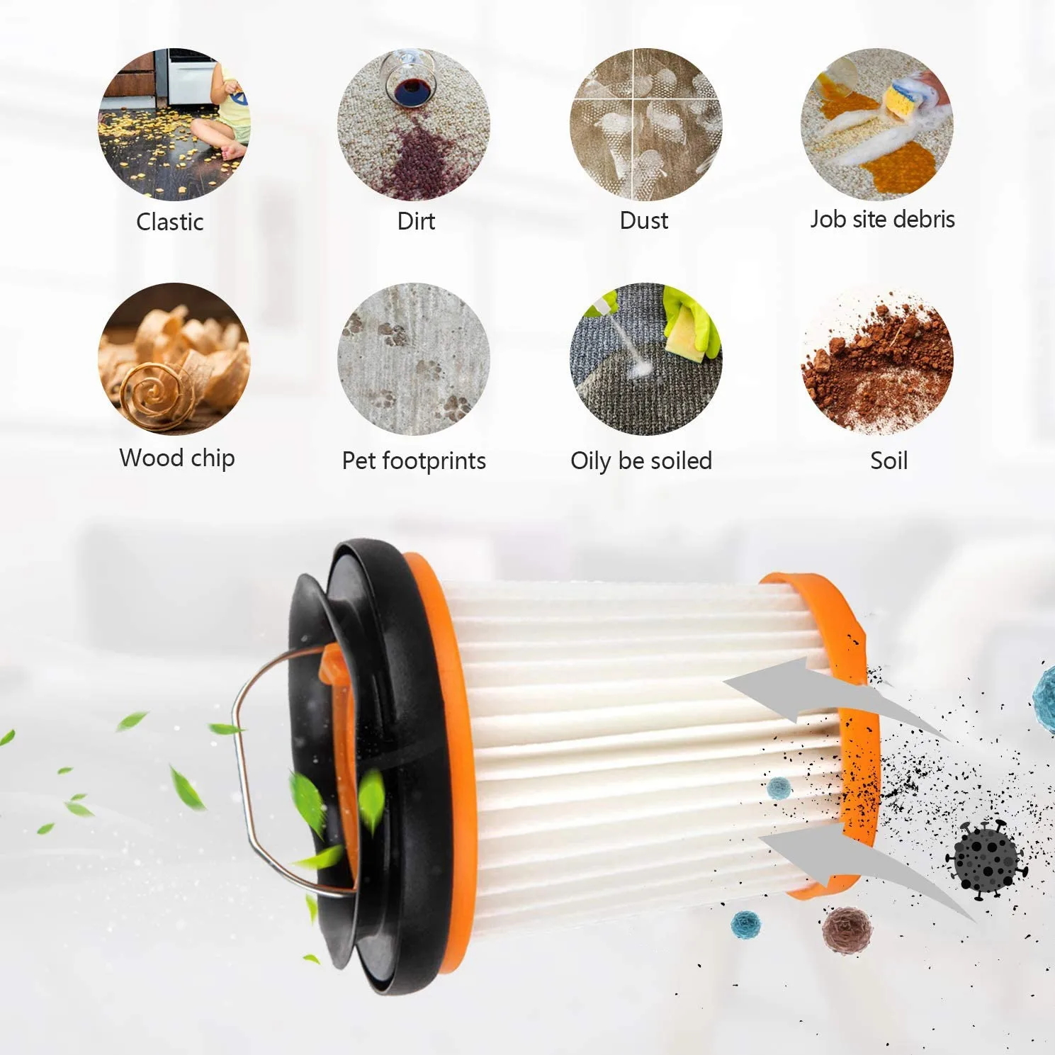 Сменный тканевый вакуумный фильтр из 8 шт. для беспроводного ручного пылесоса Shark