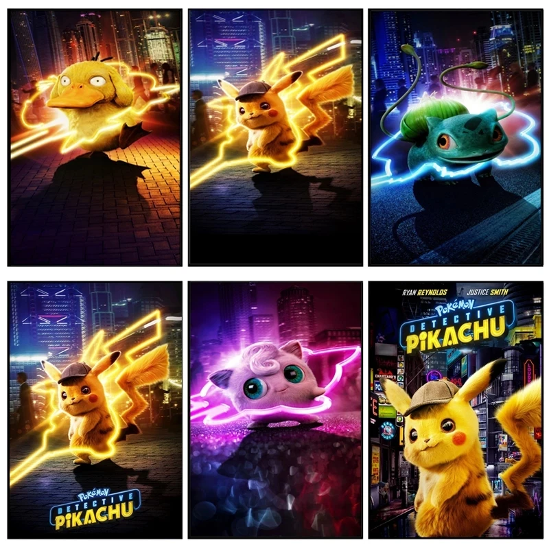 

Home Decoration Pokemon Painting Anime Wall Art Pocket Monsters HD Print Modern Poster Canvas Cuadros Modular Picture For Gift