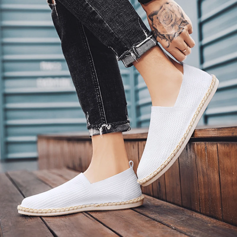 Мужские холщовые туфли повседневная обувь в стиле старого Пекина с сетчатой