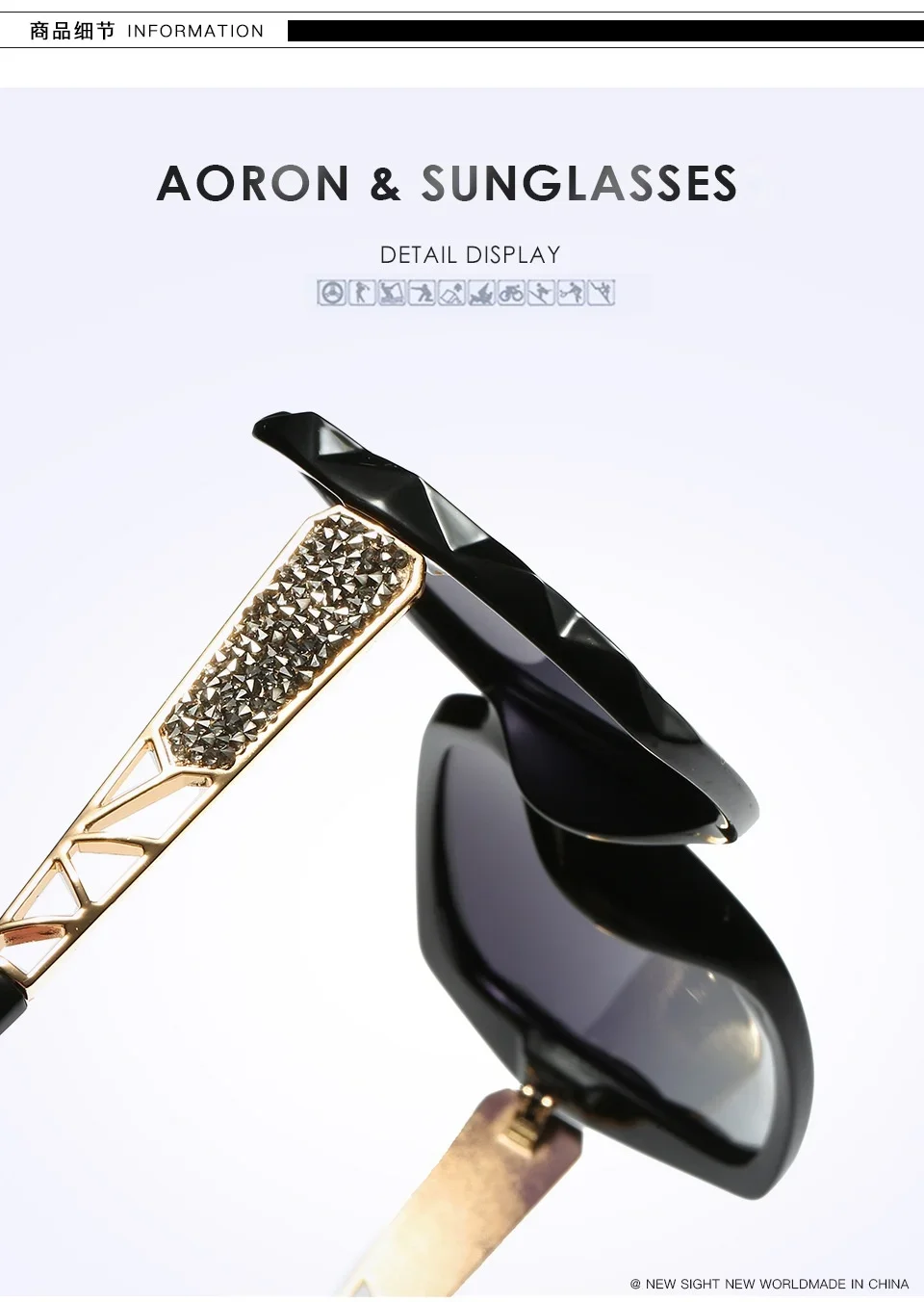 Женские солнцезащитные очки AORON Поляризованные с цветными линзами защитой UV400 2021