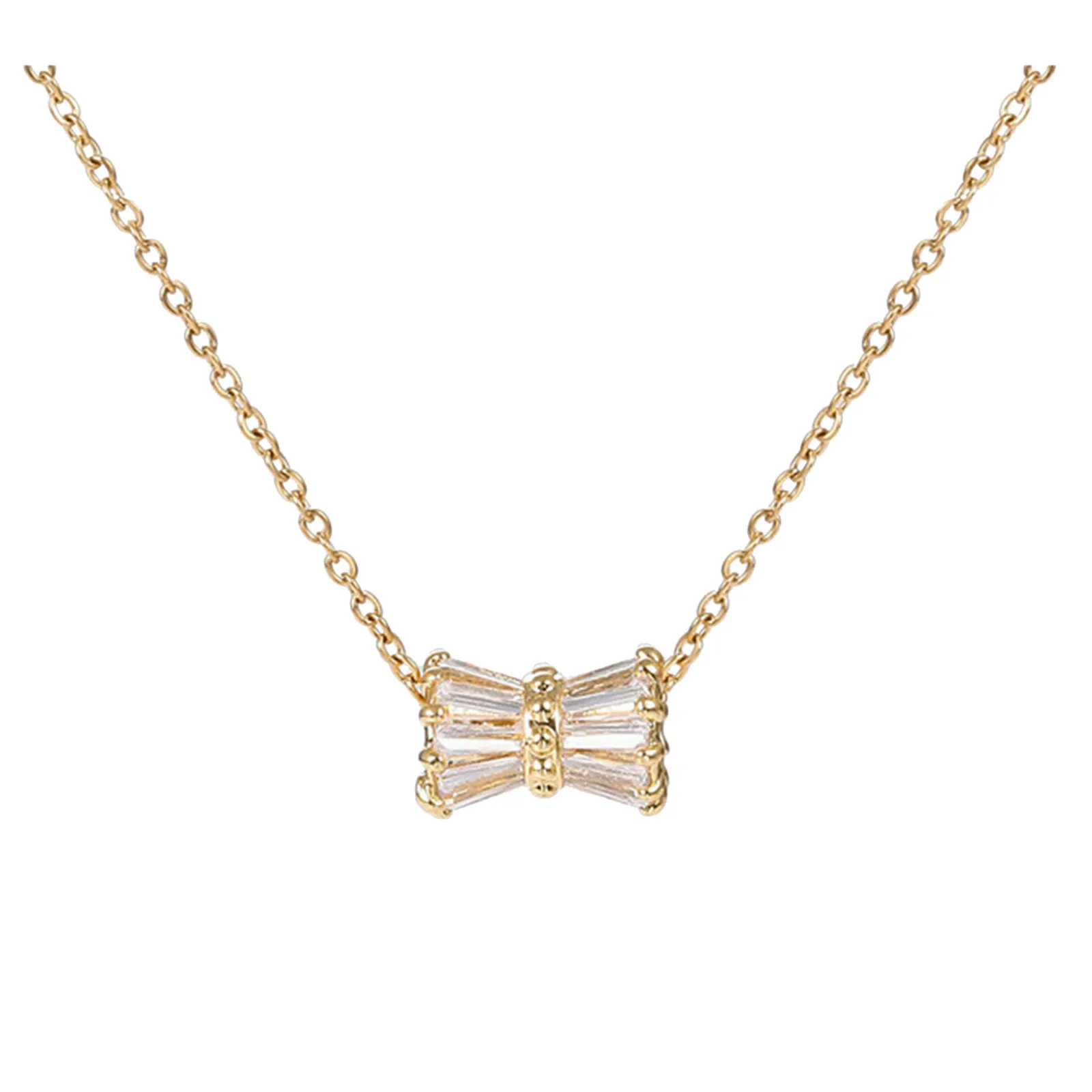 

Necklace Shiny Ladies Design Fashion Necklace Necklace For Women Diamond Cross Titanium Special Clavicle Steel Necklaces &