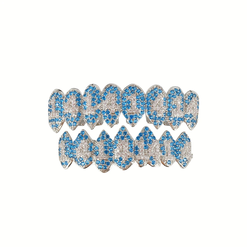 

TON ZIR New Hip Hop Teeth Grillz Set Top Bottom Mouth Teeth Fashion Removable Dental Grills Jewelry for Women Men