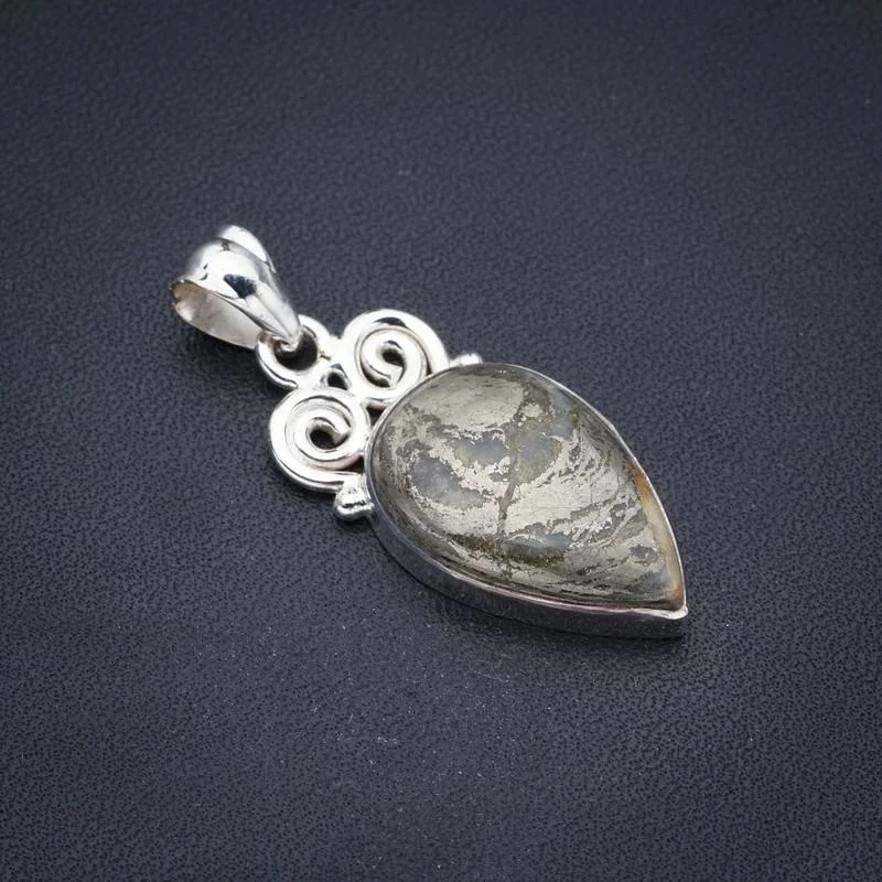 

StarGems Apache Parmyorite Handmade 925 Sterling Silver Pendant 1.5" F3622
