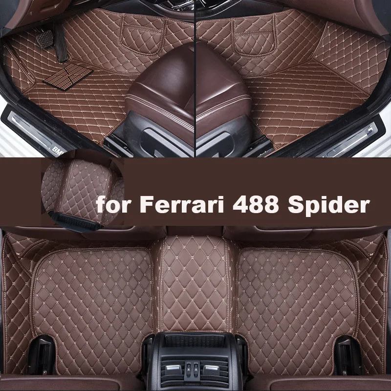 

Autohome Car Floor Mats For Ferrari 488 Spider 2016-2020 Year Upgraded Version Foot Coche Accessories Carpets
