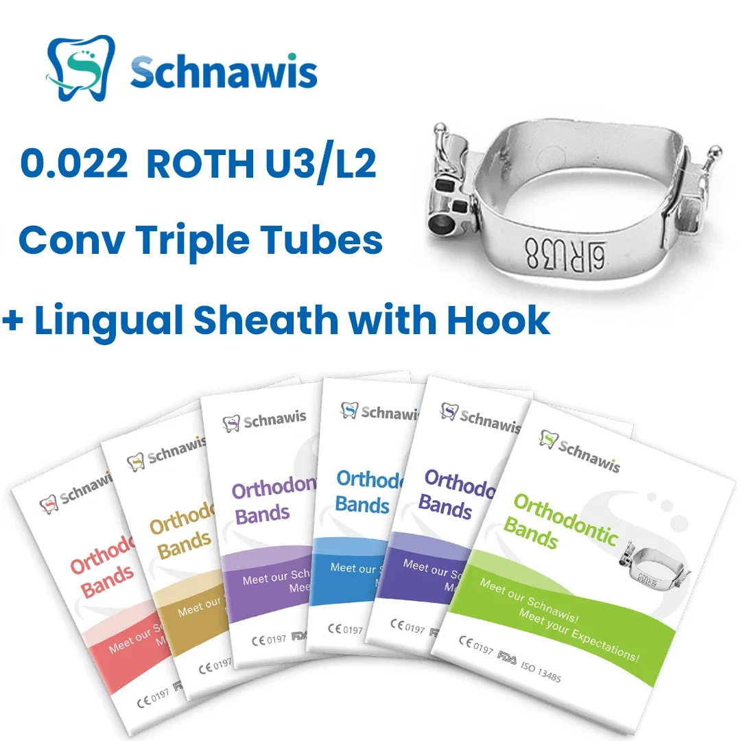 4 шт. U3/L2 стоматологические ортодонтические ленты предварительно сварные тройные