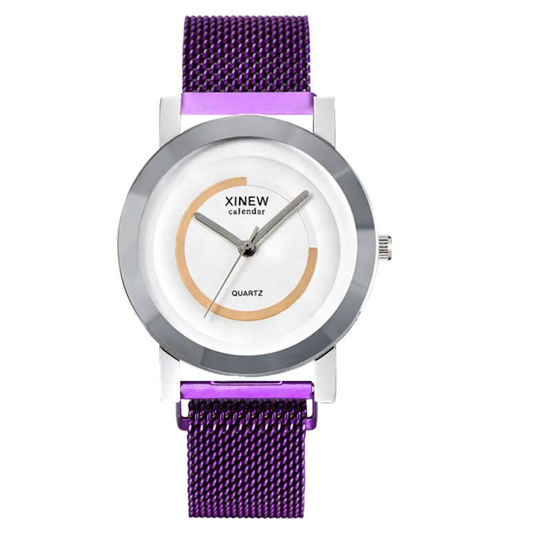 

1pc / lot XINEW Men Watches Ladies Stainless Steel Band Gold Simple Gifts Vintage Quartz Watch Relogios Feminino Fashions 2022