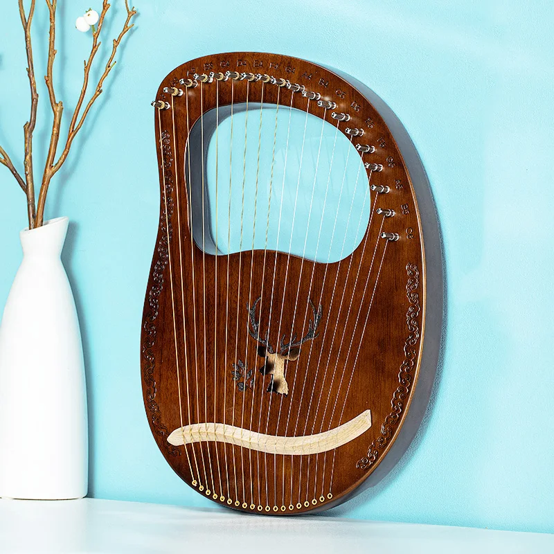 Portable Lyre Harp Music Box Child Music Instrument Traditional Ethnic Harp Adults Wood Musical Toy Intrumentos Musicais Gifts enlarge