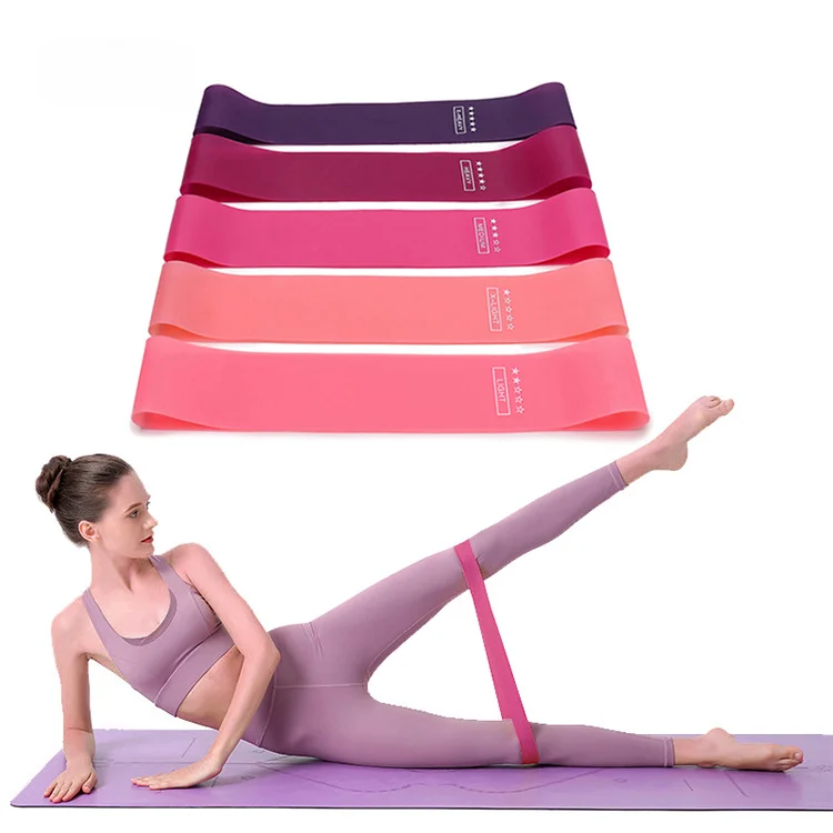 

Rubber resistance bands yoga studio elastic gum strength pilates crossfit women's sports portable fitness equipment1PC