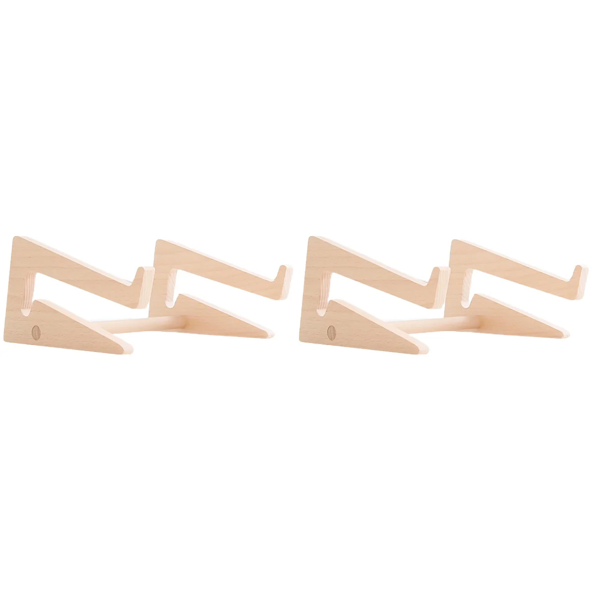 

2 pcs Portable Tablet Support Pad Stand Holder Laptop Bracket Wooden Laptop Holder Wood Computer Riser