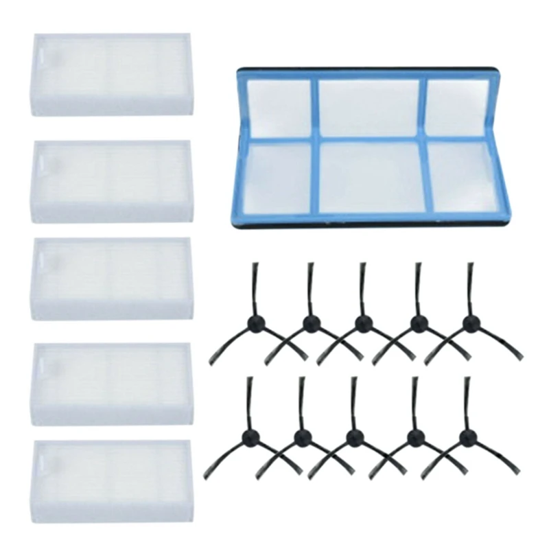 

16Pc For ILIFE V5SPRO V50 V5S Robot Vacuum Cleaner Washable Primary Filter Side Brush Cleaning Replacement Spare Parts