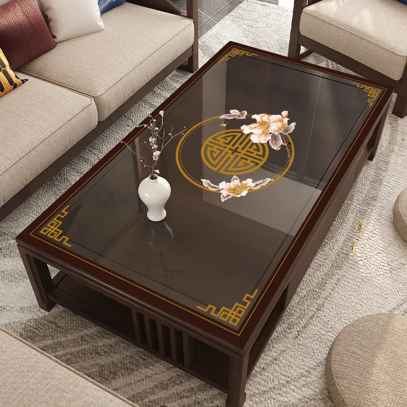 New Chinese Sle Tea Table Mat Living Room Waterproof Oil-Proof Anti-Scald Disposable Light Luxury Tablecloth Home...