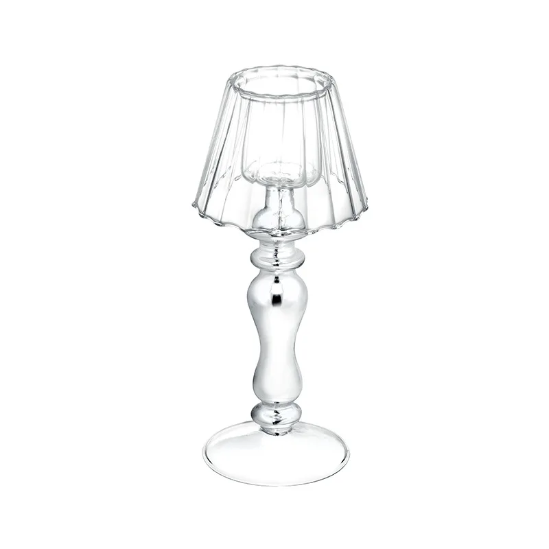 

European Crystal Candle Holders Table Lighting Room Wedding Centerpieces Modern Simple Glass Candlestick Home Decor