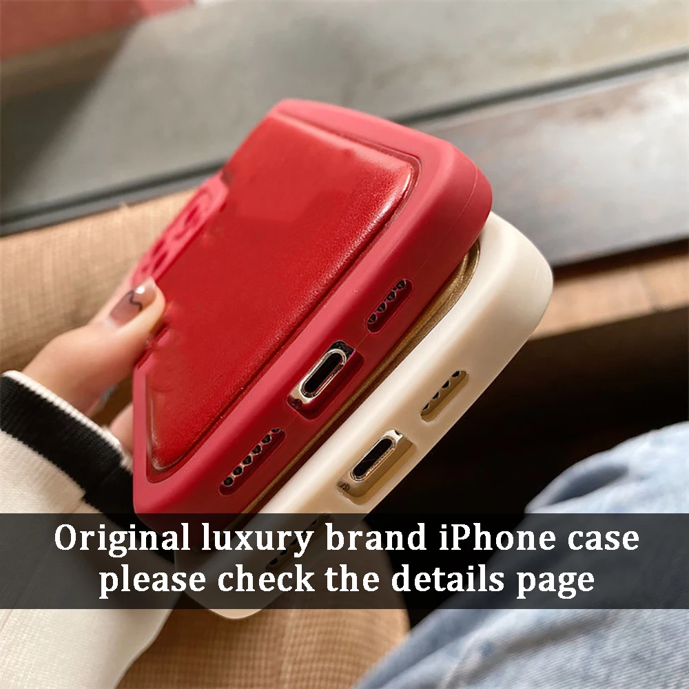 

Luxury ẎṠḶ Original Leather Phone Case for iPhone 11 12 13 Pro Max Mini 7 8 Plus X XS XR Brand Designer Protection Full Cover