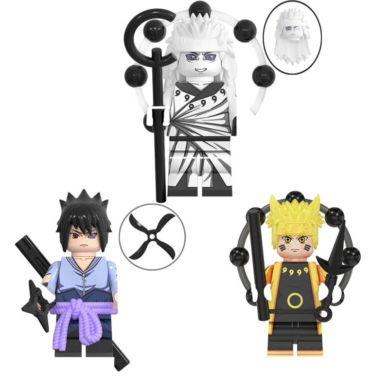 

Игрушечный конструктор Sasuke Naruto, цельный кубик, блоки из мультфильмов, Лига Наруто, Bandai, куклы-конструкторы, игрушки для мальчиков, подарки