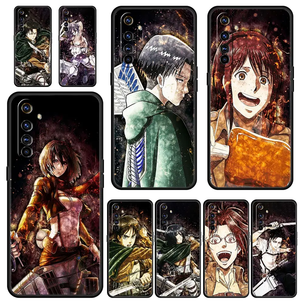 

Attack on Titan For Realme GT Neo2 3 Phone Case Soft Cover For Realme 9 8 7 6 GT2 Pro Plus 5G 8i 9i C3 C21 C11 C25 C35 Coque