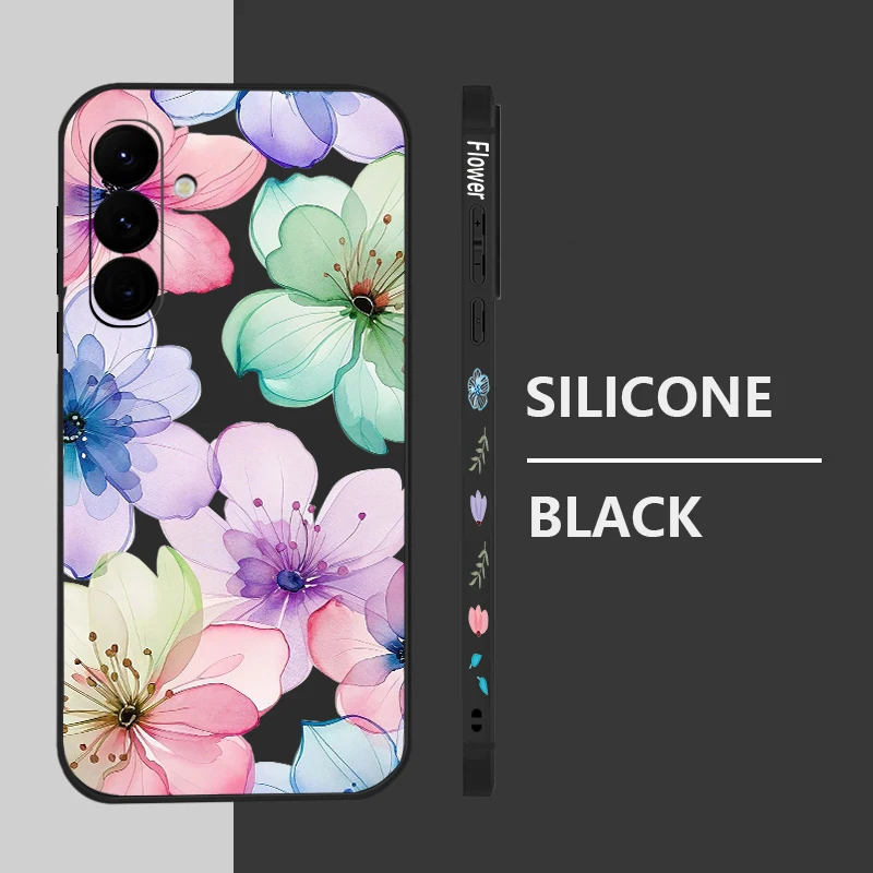Фото Чехол для телефона с цветочным принтом Lily Hibiscus для Samsung Galaxy A57 A17 A56 A16 A55 A15 A36 5G S26 S25 S23 S22 Ultra S24 FE, мягкий чехол №4