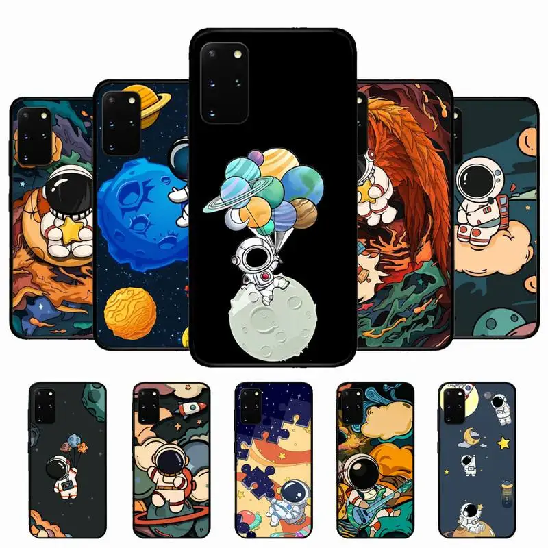 

Cute Astronaut Phone Case for Samsung S10 21 20 9 8 plus lite S20 UlTRA 7edge