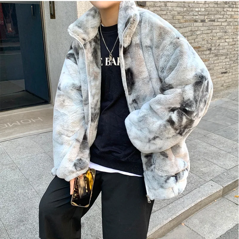 Winter Jacket Men Warm Fashion Casual Thickened Lamb Wool Jacket Men Streetwear Loose Coat Mens Parker Large Size Clothes M-5XL
