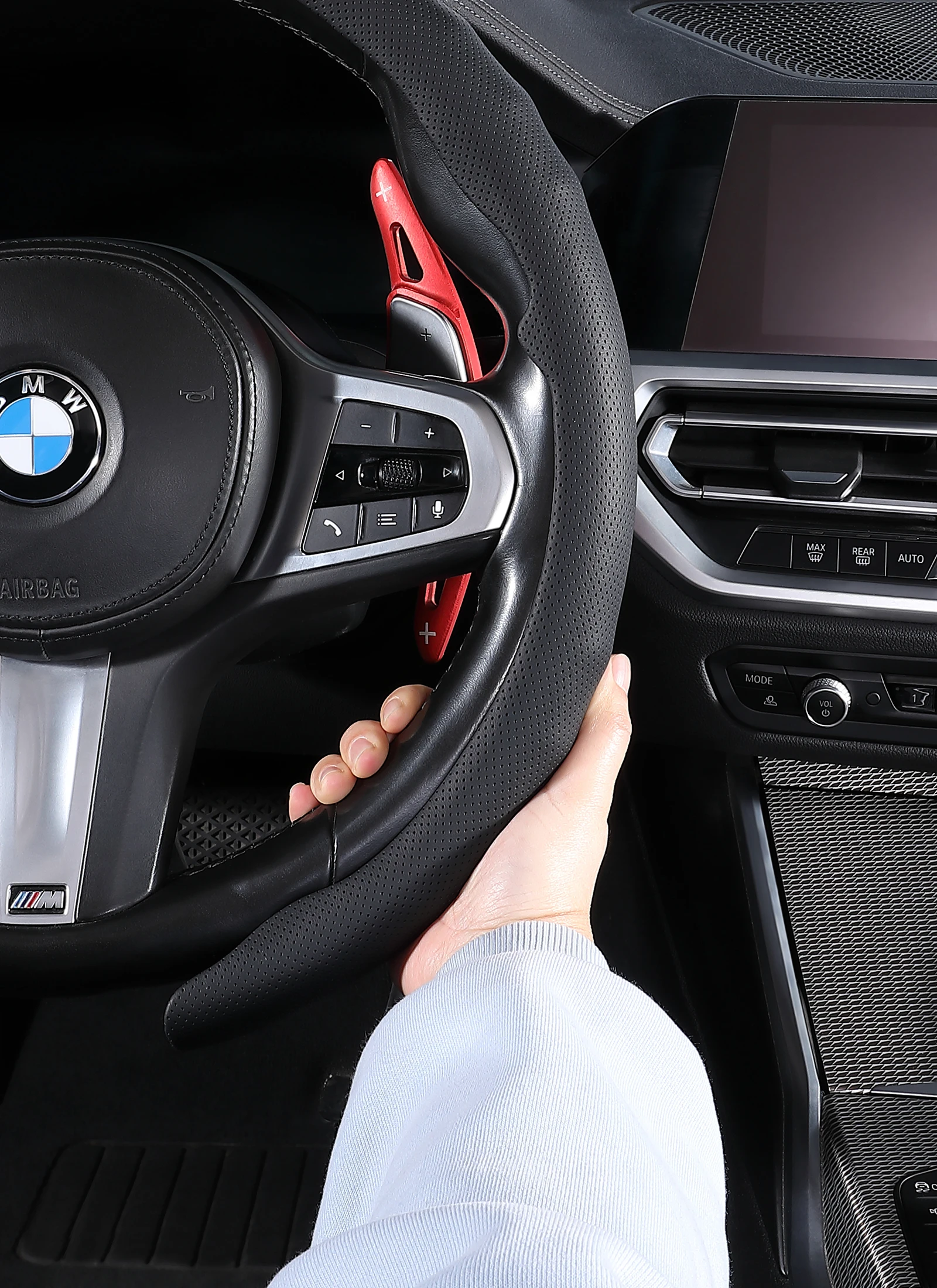 Фото Кожаный чехол на руль для BMW 1, 2, 3, 4, 5 серий F40 G20 G26 G01 G02 G05 G06 G07 X1 X3 X4 X5 X6 X7 2011 - 2026 №2