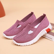 2023 New Women's Sports Shoes Casual Lightweight Breathable Vulcanized Shoes Outdoor Fashion High Quality Oversized Flat Shoes 