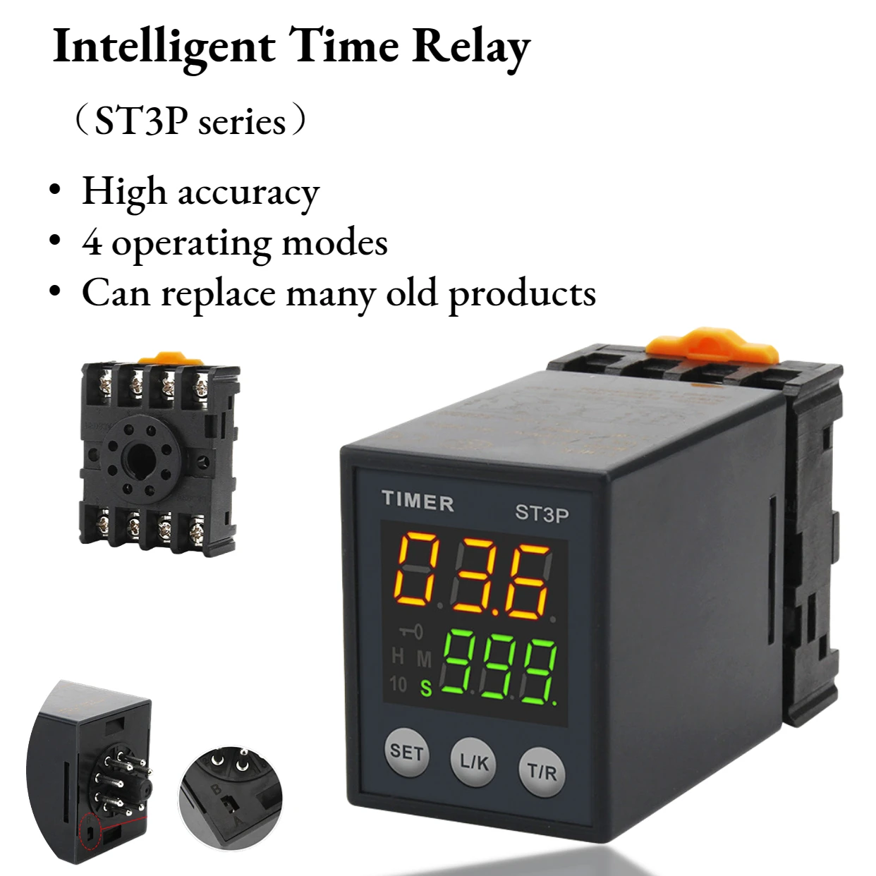 

New Upgraded Digital Display St3p Time Relay Can Replace Ah3/st3p Power-on Delay Relay 220v24v