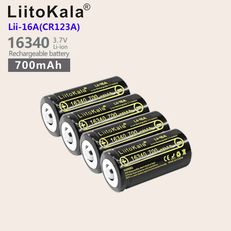 

Литиевая батарея Liitotokala CR123A 3 в, CR123 123A CR17345 16340 кнопочная ячейка для фонарика
