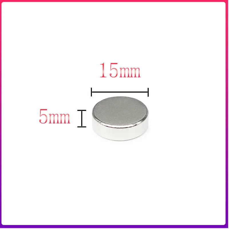 

2/5/10/20/50PCS 15x5 Round Powerful Strong Magnetic Magnets 15mm X 5mm Permanent Neodymium Magnet 15x5mm Disc Search Magnet 15*5