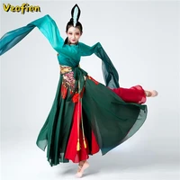 traditional chinese folk dance costume female yangko dance wear adult elegant embroidery fan dance performance practice clothes