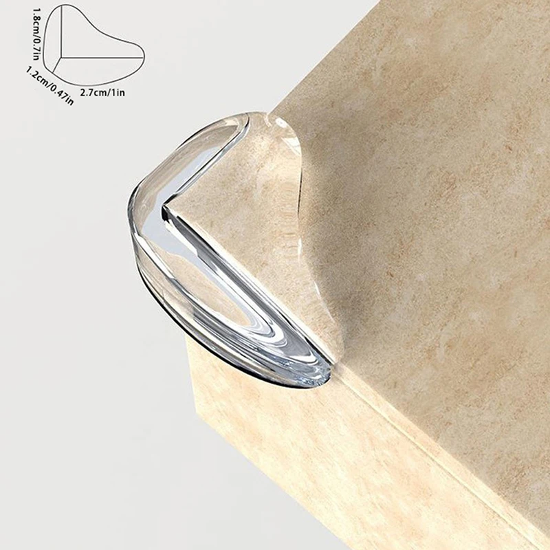 

4/12PCS Droplet Type Silicone Bumper Transparent Table Corner Child Bump Prevention Protective Cover Furnitures Thickened Bumper