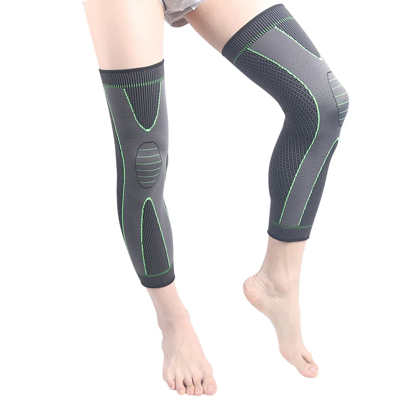 

Elastic Knee Support Pressure Bandage Volleyball Long Knee Pads Black Silicone Kneepad Cover Best Knee Brace Sleeve Pads Sports